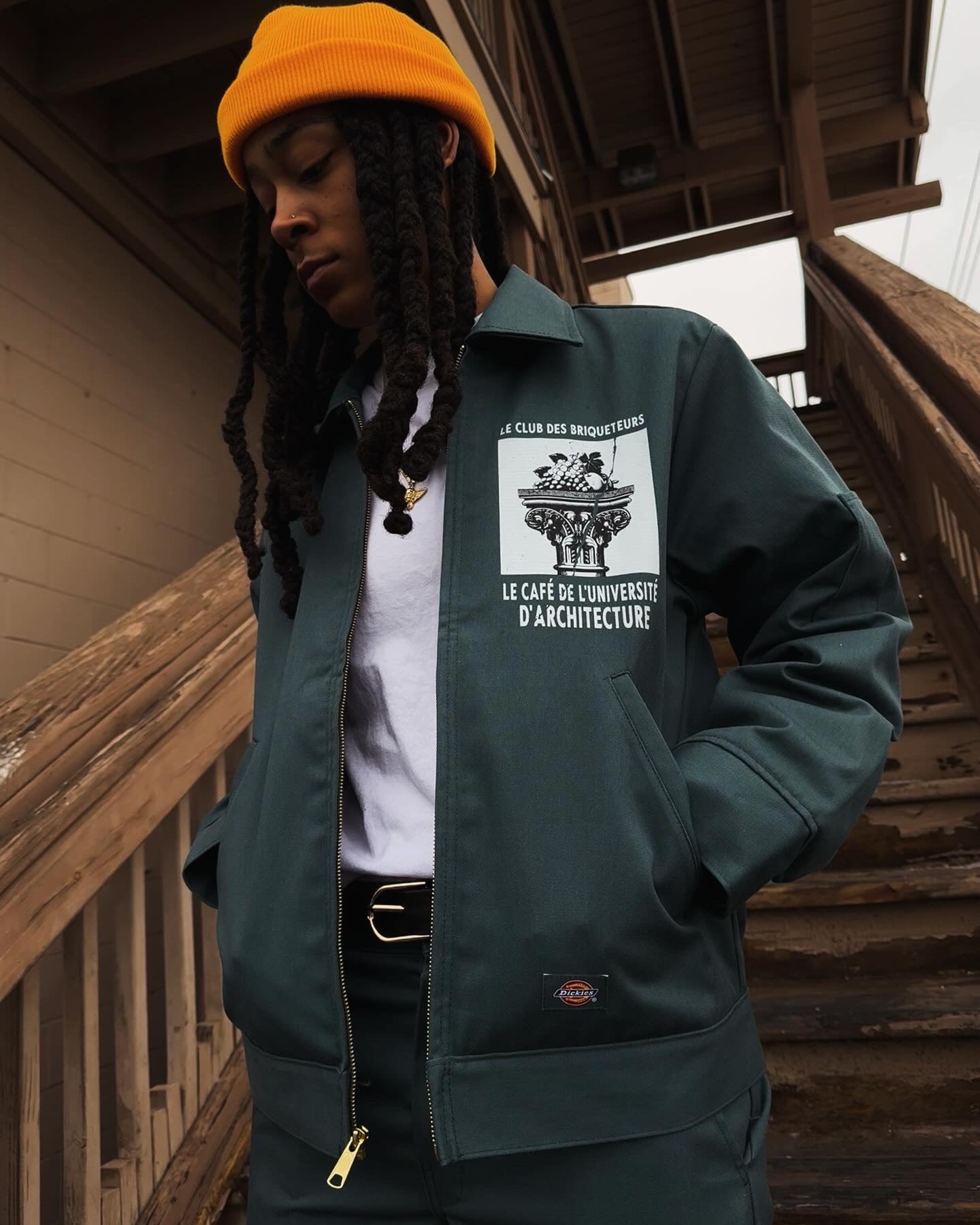 Breakfast With Champions x The Brick-Layer’s Club “FRUITS OF OUR LABOR” Insulated Work Jacket(LINCOLN GREEN)