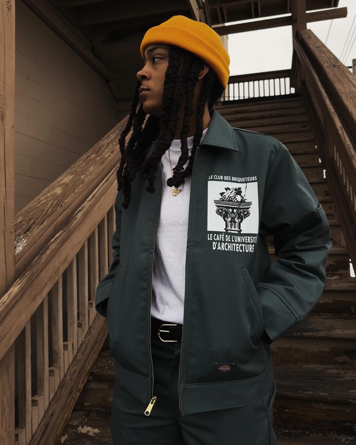 Breakfast With Champions x The Brick-Layer’s Club “FRUITS OF OUR LABOR” Insulated Work Jacket(LINCOLN GREEN)